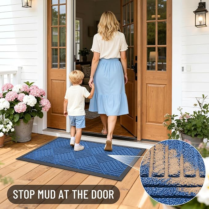 OLANLY Front Door Mat Outside Entrance 47x23, Waterproof Heavy-Duty Doormat | - Image 7