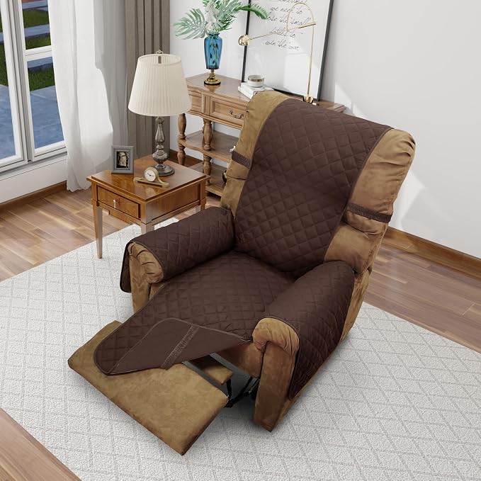 Reversible Chair Covers for Recliner Oversized, Chocolate | Recliner Oversized by LuxshareHome