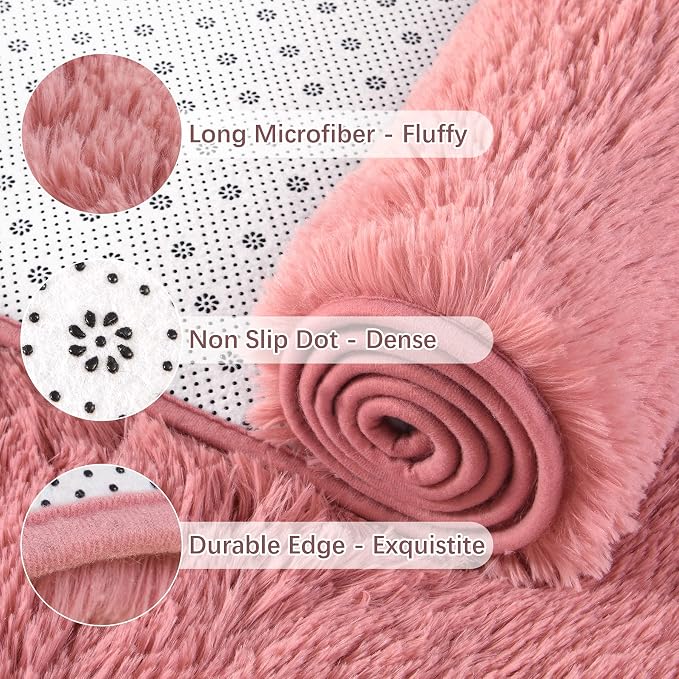 Chicrug Soft Runner Rug for Bedroom Living Room Plush Fluffy Rugs 2x6 | Shag - Image 2