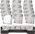 14Pcs Patio Cushion Covers, Outdoor Stretch Cushion Covers, Washable | Stretch by Unknown