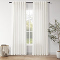Neutral Linen Curtains 84 Inch Length 2 Panels Set by Nanspring
