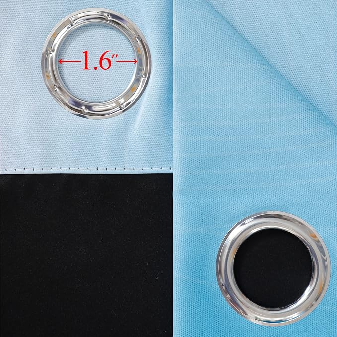 Pink and Blue Ombre Curtains for Bedroom 63 Inch Long | Room Darkening Curtains - Image 7