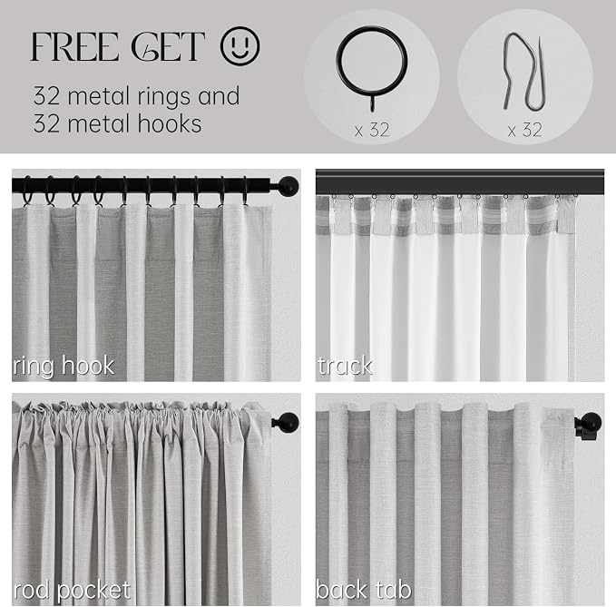 Topfinel Extra Long 120 Inch Blackout Curtains - Image 3