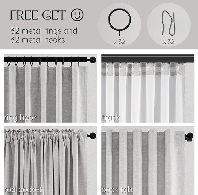 Topfinel Blackout Curtains 72 Inches Extra Wide - Image 3