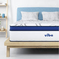 Vibe Quilted Hybrid Mattress, 12-Inch Innerspring and Pillow Top Gel Memory Foam Mattress, Fiberglass Free, CertiPUR-US Certified Bed in a Box, California King