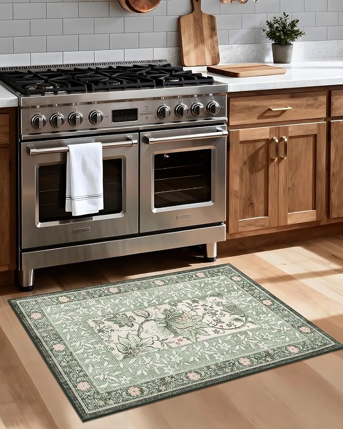 GarveeHome Sage Green 2x3 Door Mat Indoor Rugs - Image 3