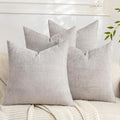 Set of 4 Soft Textured Decorative Throw Pillow Covers 24x24 Inch Cozy Farmhouse by Cozoomy