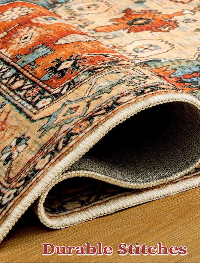 SERISSA 2'6"x8' Washable Non Slip Boho Runner Rug - Image 6