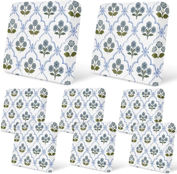 8Pcs Patio Cushion Covers Stretch Outdoor Furniture Protector Slipcovers | by pickyNproud