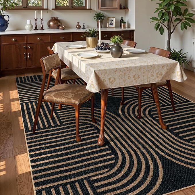 Lahome Modern Geometric Easy Jute Rug, 6x9 Area Rugs - Image 7