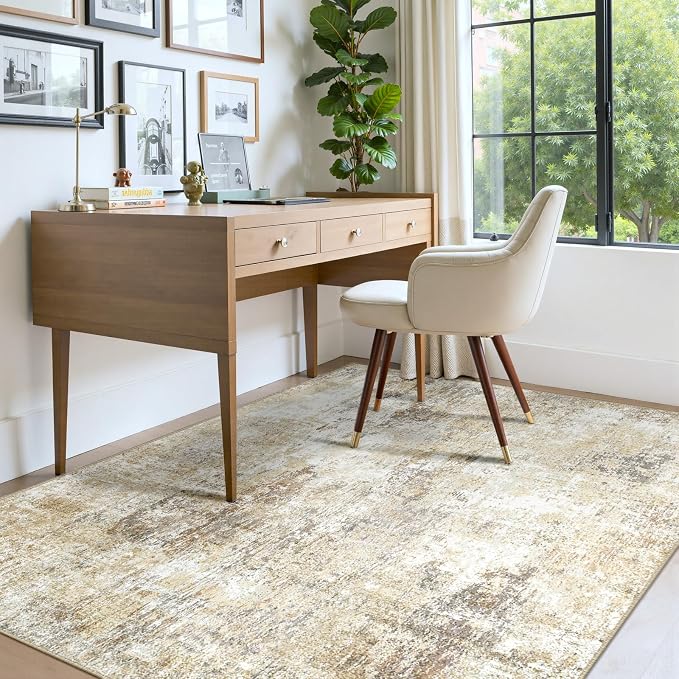 RELEANY Washable 4'x6' Abstract Area Rug - Image 4