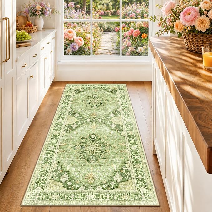 RELEANY Washable Area Rug, Runner 2'x6', Water Repellent, Pet Friendly by RELEANY