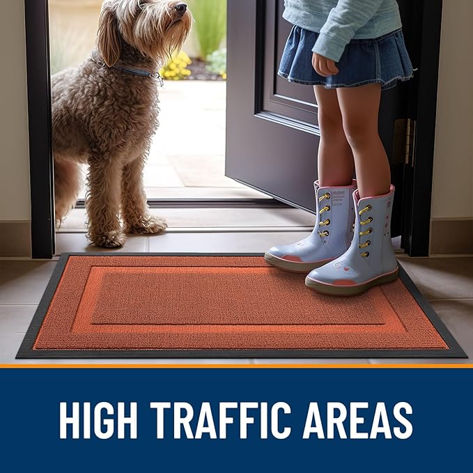 OLANLY Front Door Mat Outside 35x23, All-Season Heavy-Duty Rubber Doormat | - Image 6
