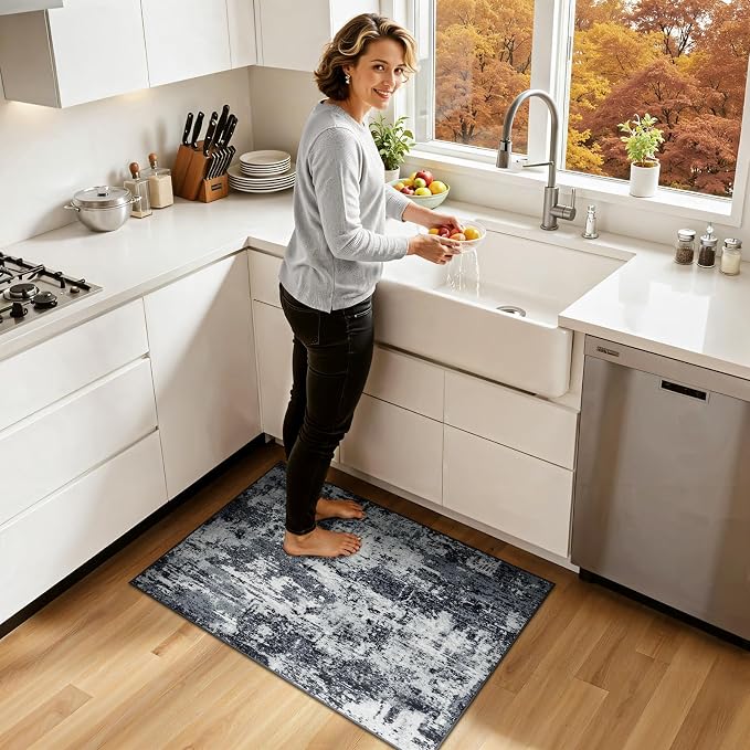 RELEANY Washable 2'x3' Abstract Area Rug - Image 2