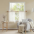 MYSKY HOME Natural Curtains 30 Inch Long by MYSKYHOME