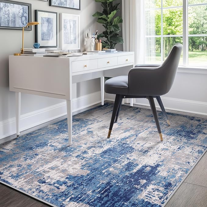 RELEANY Washable 5'x8' Abstract Area Rug - Image 7