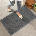 Sturdy Front Door Mat, Absorbent Muddy Dirt Resist Welcome Door Mats Outdoor by HIYARD