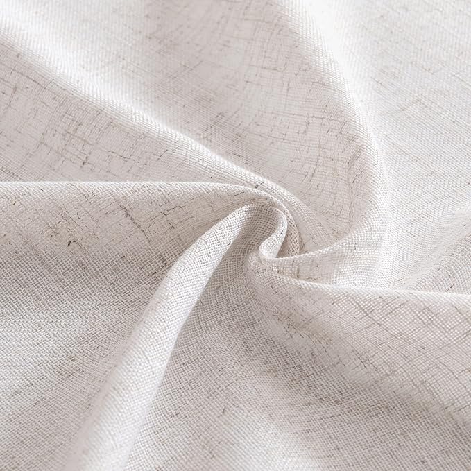 MIULEE White Linen Curtains 52x72 Inch Length - Image 8