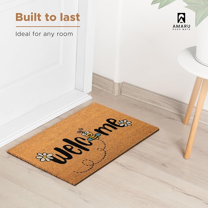 Coir Welcome Mat, 17 x 29 in | 100% Natural Coir, Anti-Shedding, Durable PVC - Image 5