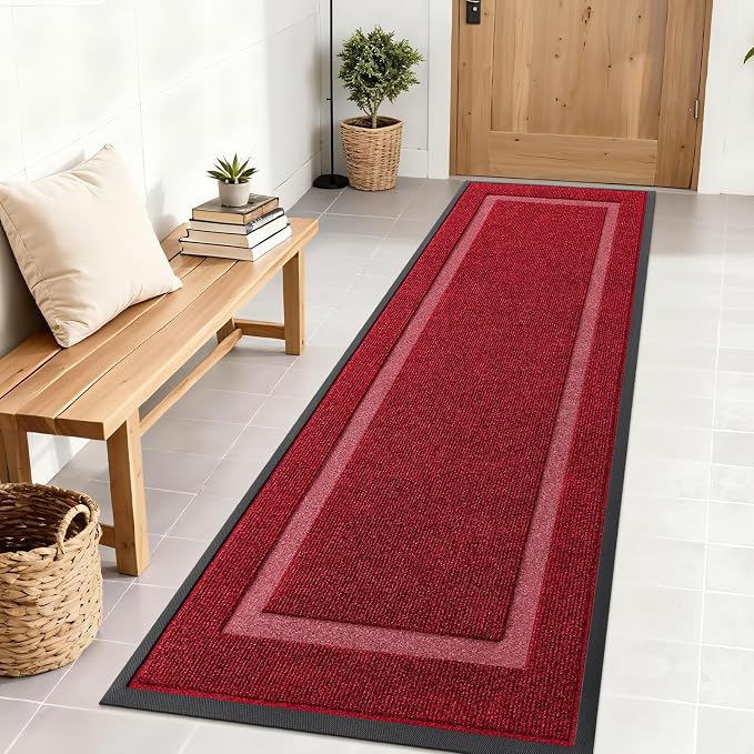 OLANLY Front Door Mat Outside 71x23, All-Season Heavy-Duty Rubber Doormat | by OLANLY