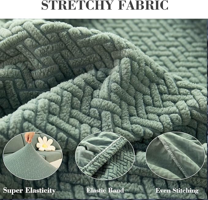 Couch Covers for 2 Cushion Sofa Pet Friendly Couch Cushion Covers Universal - Image 5
