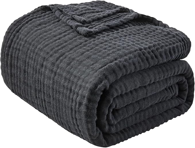 EMME Muslin Blankets for Adults Throw Blanket for Couch Breathable Gauze Soft - Image 7