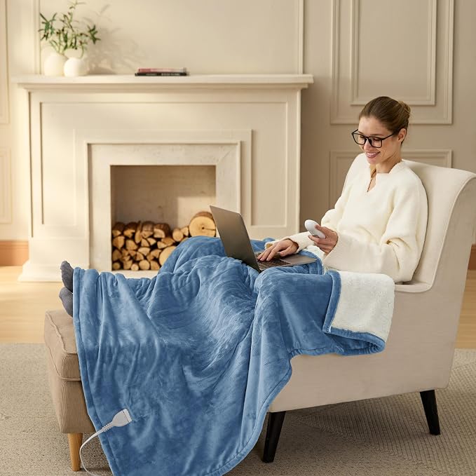 Bedsure Heated Blanket Throw, Soft Electric Blanket - Image 9