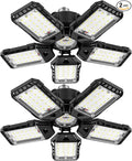 2-Pack LED Garage Lights 2 Pack-160W, 16000LM 6500K with 5+1 Deformable Panels, Indoor LED Shop Light Barn Light Garage Ceiling Lights, E26/E27 for Garages, Warehouse, Shop, Basement