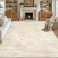 Area Rugs 9x12 Living Room: Bedroom Washable Carpet Beige/Brown | Large Vintage by Luxturiy