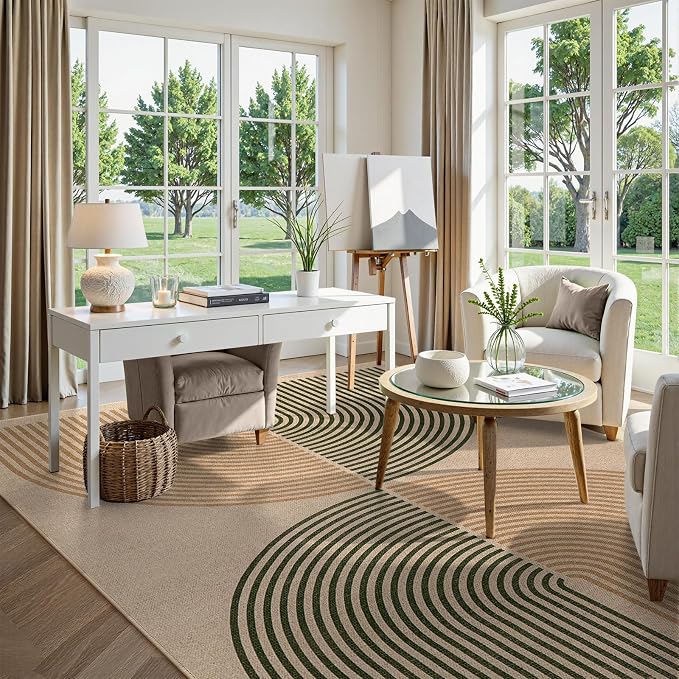 Lahome Modern Rainbow Easy Jute Rug 9x12, Large Nature Rugs - Image 6