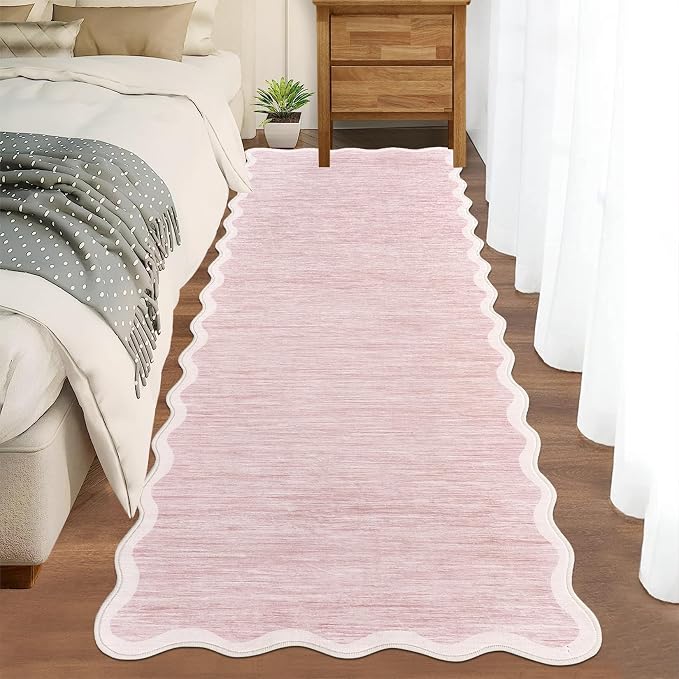 GarveeHome Scalloped Washable Runner Rug 2x6 Non Slip Kitchen Rug by GarveeHome
