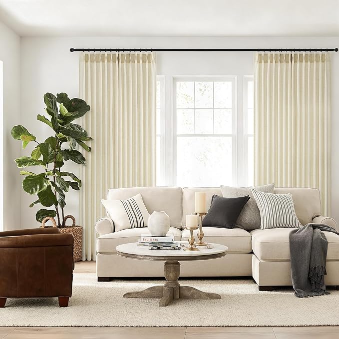Topfinel Pinch Pleated 94 Inch Curtains 2 Panels - Image 3