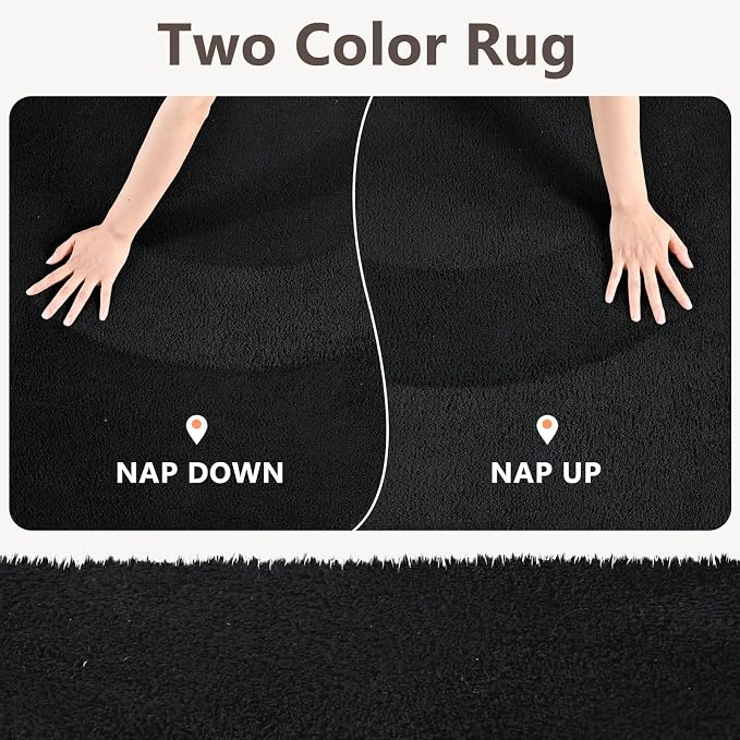 2x6 Black Solid Runner Rug Washable Non-Slip - Image 9