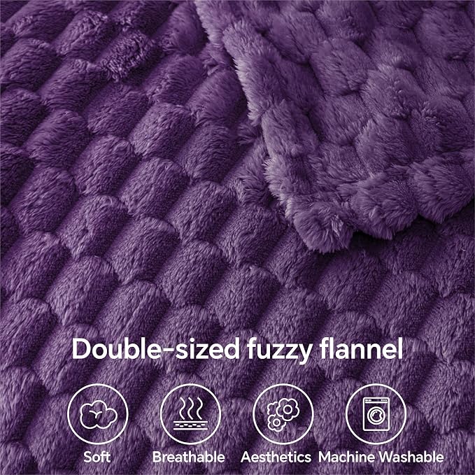 BEDELITE Purple Throw Blanket for Couch, Soft Cozy Gifts for Women, 50 * 60 | - Image 3