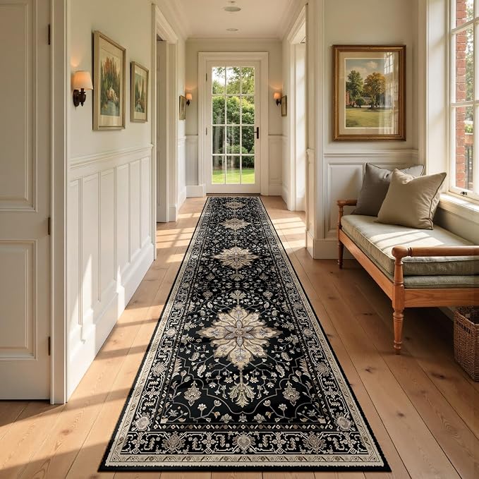RELEANY Washable Area Rug, Runner 2'6"x12', Water Repellent, Pet Friendly by RELEANY