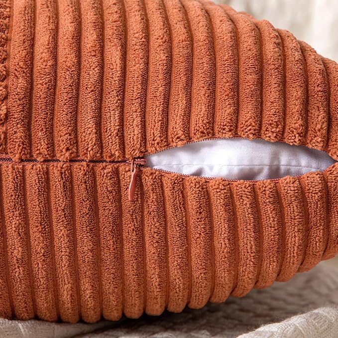 MIULEE Fall Burnt Orange Decorative Throw Pillow Covers - Image 3