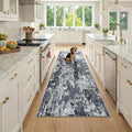 RELEANY Washable Runner 2'6"x8' Abstract Area Rug by RELEANY