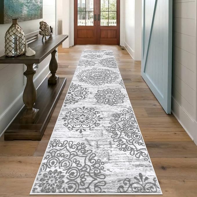 HEBE Hallway Runner Rug 2'8''x12', Washable Non Slip Kitchen Rug Runner | Soft - Image 6