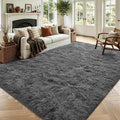 Noahas 5x7 Dark Grey Fluffy Soft Area Rug Non-Slip by ModernHomeDecor