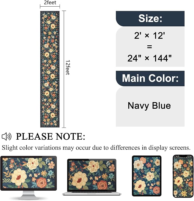 DUKINO 2x12 Washable Runner Rug, Non Slip Long Kitchen Rugs, Low Pile, Soft - Image 2