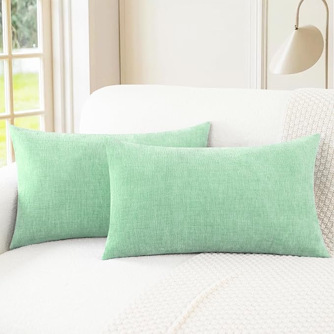 CaliTime Decorative Couch Throw Pillow Covers 20 X 12 Inches Grey Green | Pack by CaliTime