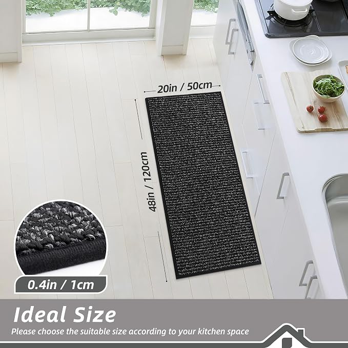 BEQHAUSE Kitchen Runner Rugs 20"x48", Kitchen Mats - Image 2