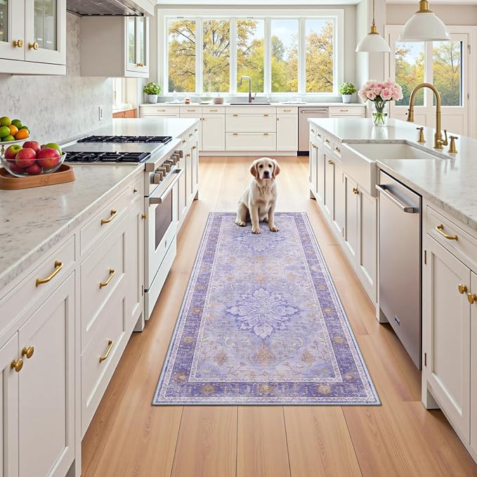 RELEANY Washable Area Rug, Runner 2'x5', Water Repellent, Pet Friendly - Image 2