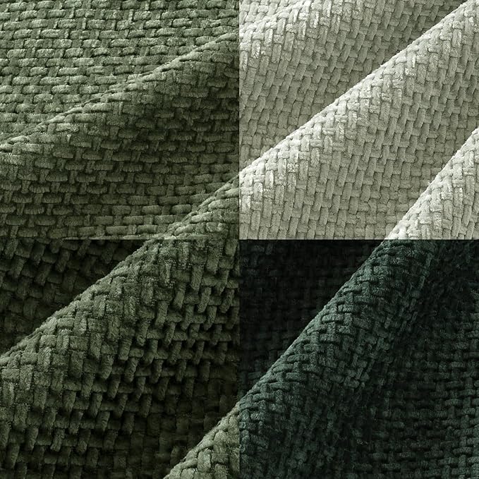MIULEE Soft Decorative Chenille Pillow Covers Forest Green 20x20 Pack of 4 | - Image 2