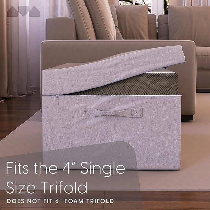 Milliard Carry Case for the Tri Folding Mattress Space Saver Single Size (75" x 25" x 4") (Mattress NOT Included)