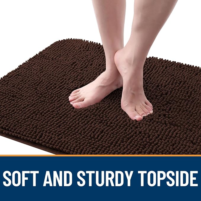 OLANLY Dog Door Mat for Muddy Paws 36x24, Super Absorbent Chenille Mud Mat | - Image 4
