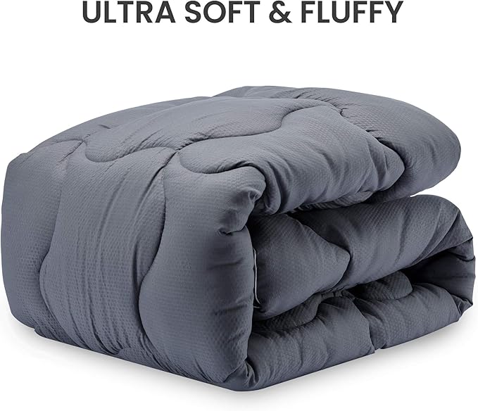 SLEEP ZONE Twin Mattress Topper Cooling Mattress Pad Cover Fluffy Down Alternative Bed Topper 8-21 Inch Deep Pocket, Twin