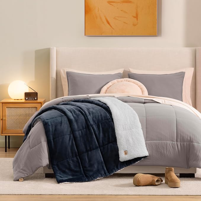 UGG Nita Throw Blanket, Reversible Fleece Blanket, Machine Washable, Soft & Cozy - Image 3