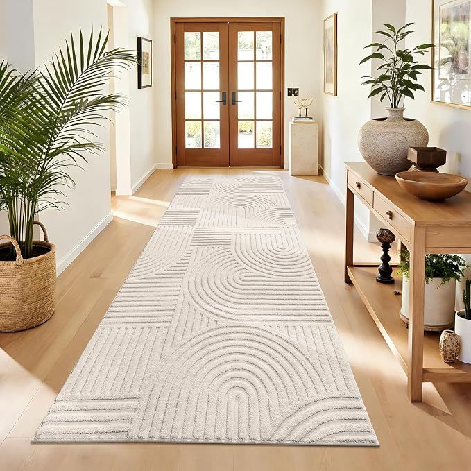 Pauwer 3x8 Area Rugs for Living Room, Modern Non Slip Washable Rug, Soft Fluffy by Pauwer