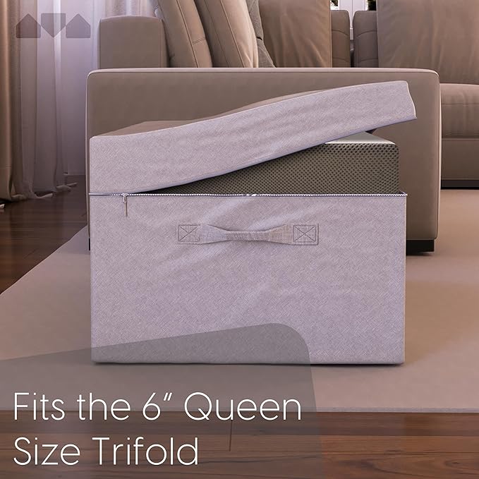 Milliard Carry Case for the Tri-Folding Memory Foam Mattress 6 Inch Queen Size (78" x 58" x 6")(Mattress NOT Included)